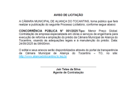 Aviso de Licitação