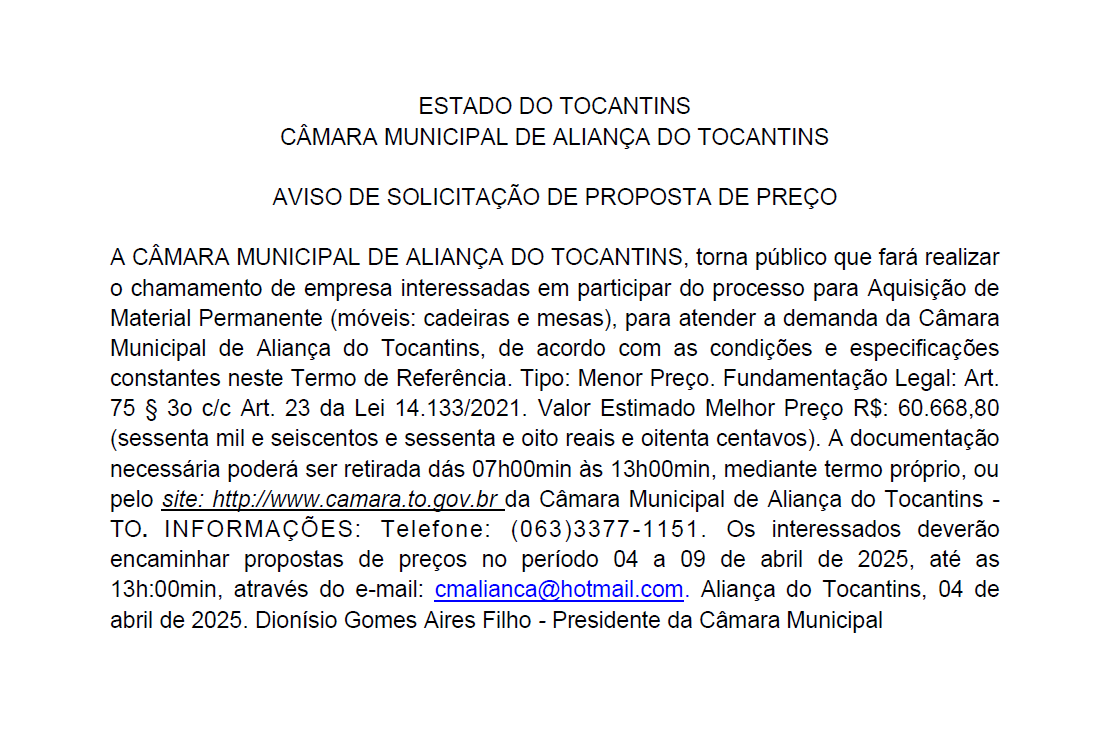 Dispensa de Licitação