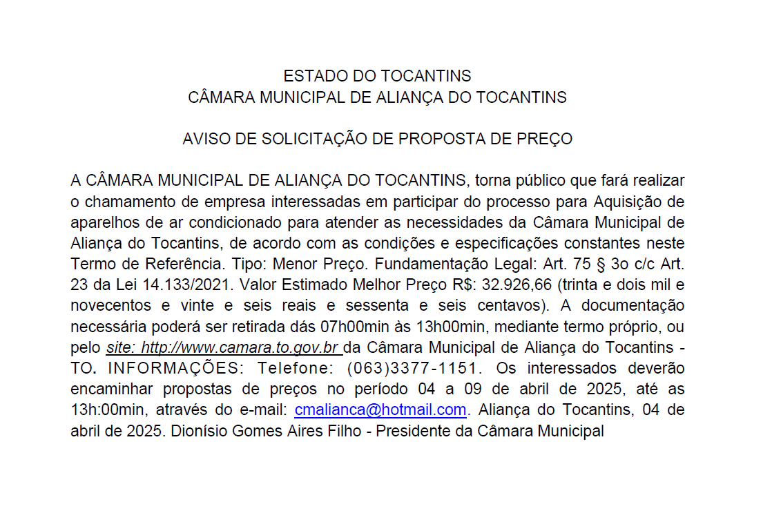 Dispensa de Licitação