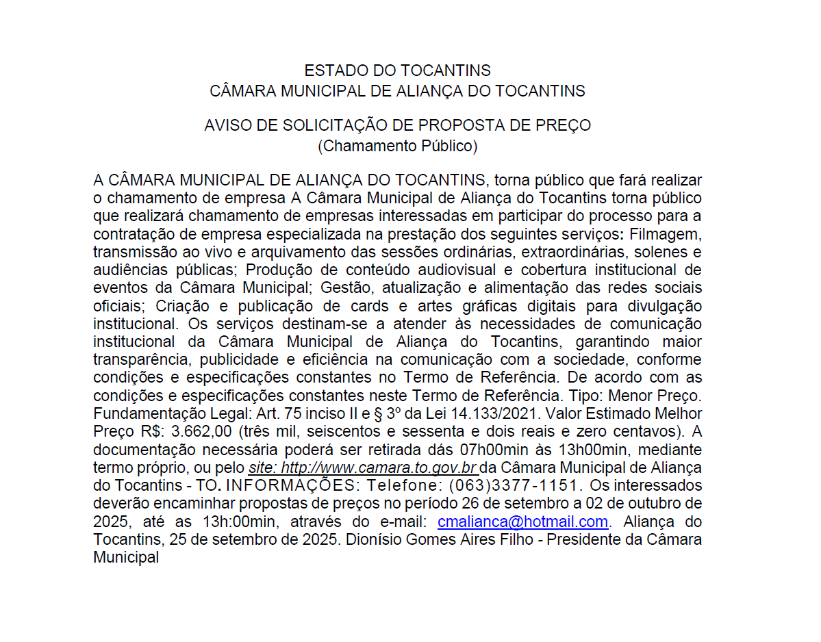 Dispensa de Licitação