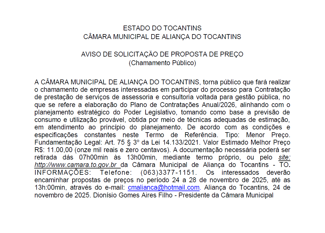 Dispensa de Licitação