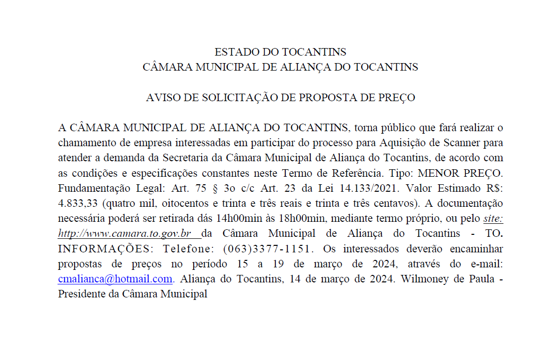 Dispensa de Licitação