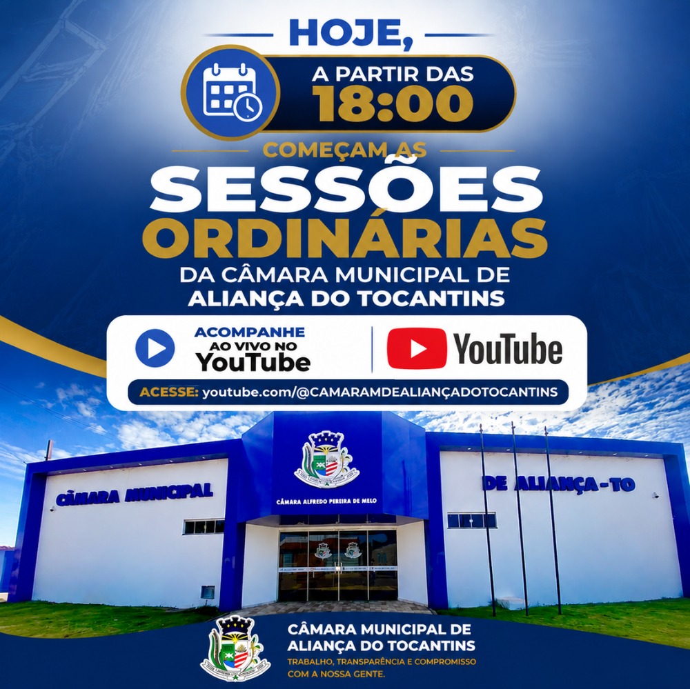 Sessão Ordinária hoje