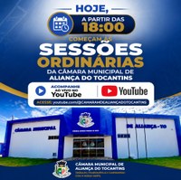 Sessão Ordinária hoje