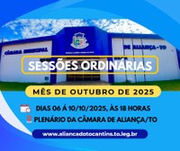 Sessões de Outubro/2025