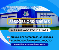 Sessões Ordinárias Agosto/2025
